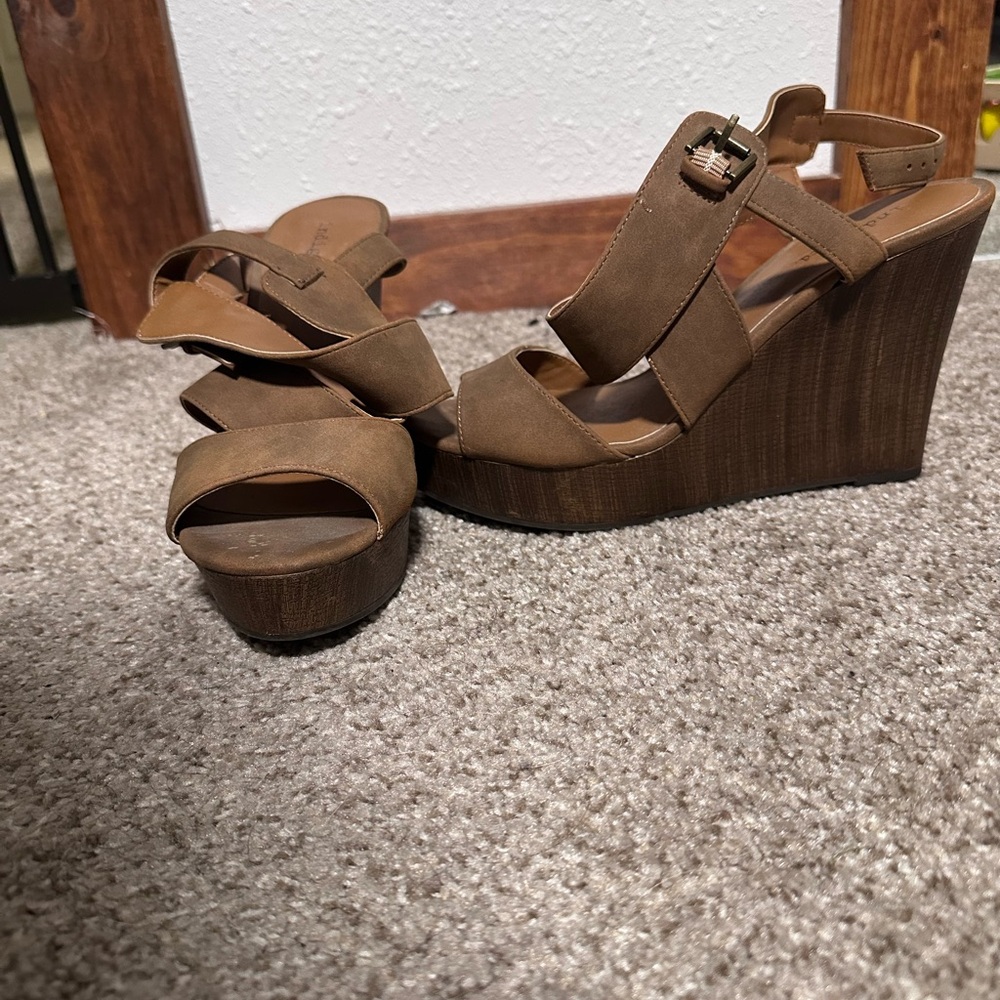Brown Wedge Sandals